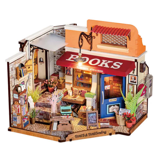 Corner Bookstore DIY Miniature House | Rolife