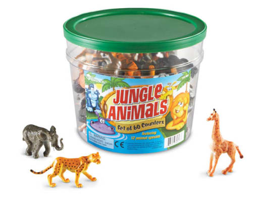 Jungle Animal Counters Set of 60