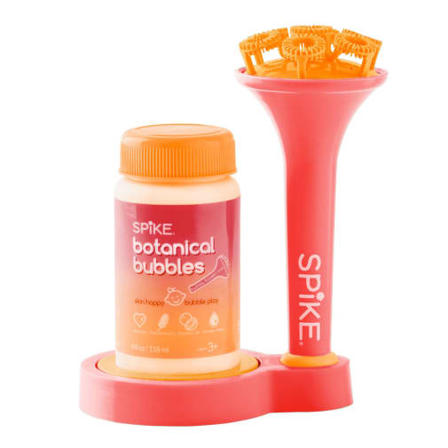 Spike Sensory Bubble Play Skin Happy Botanical Bubbles & Blower Set - Pink