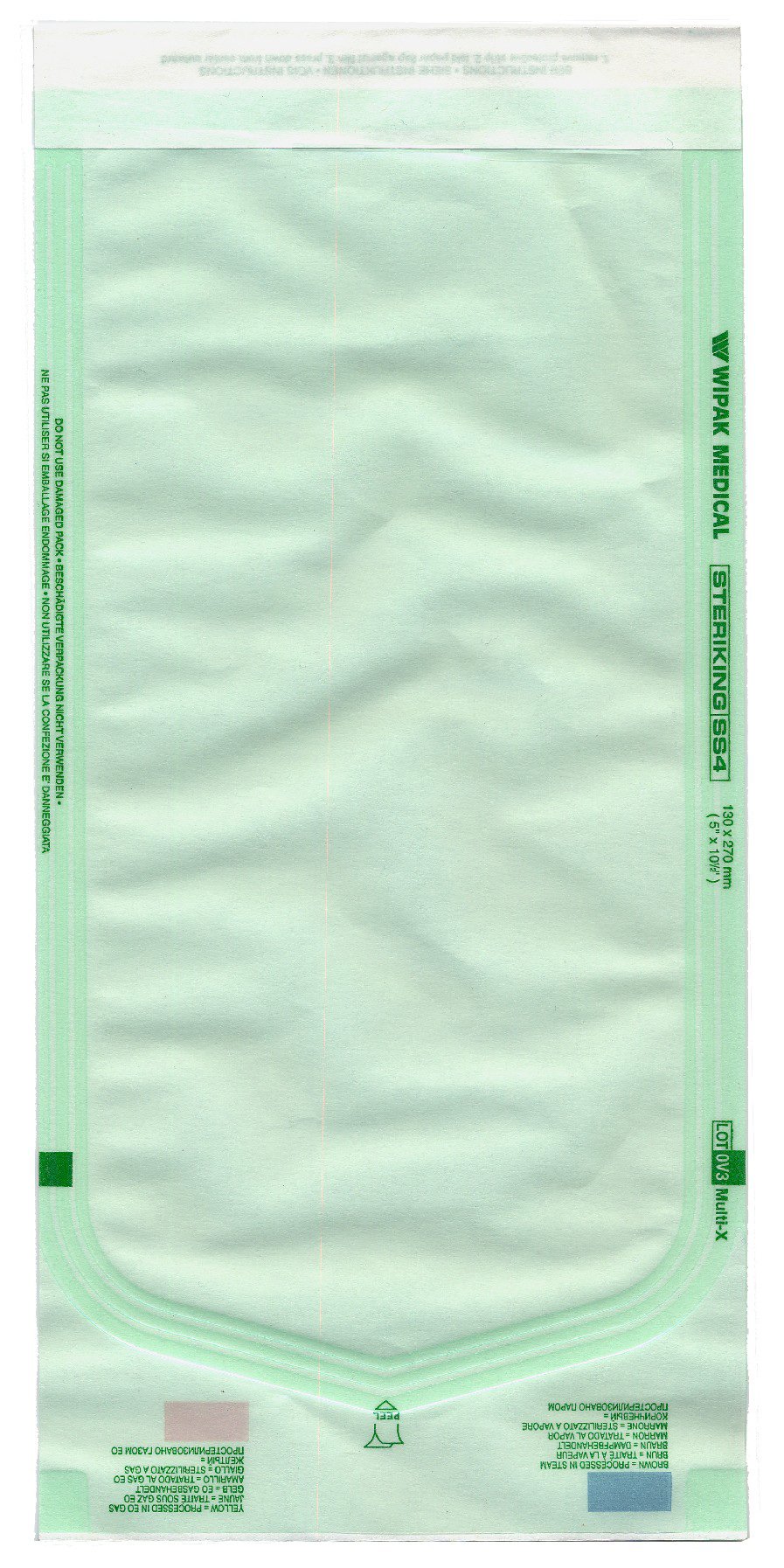 Steriking Sterilization Pouch, 5 x 10.5 Inch, for EO, Gas, Steam Sterilization MK 662845