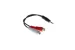 3.5mm Male to (2) RCA Female Y-Cable, 0.5 ft (6 In.)