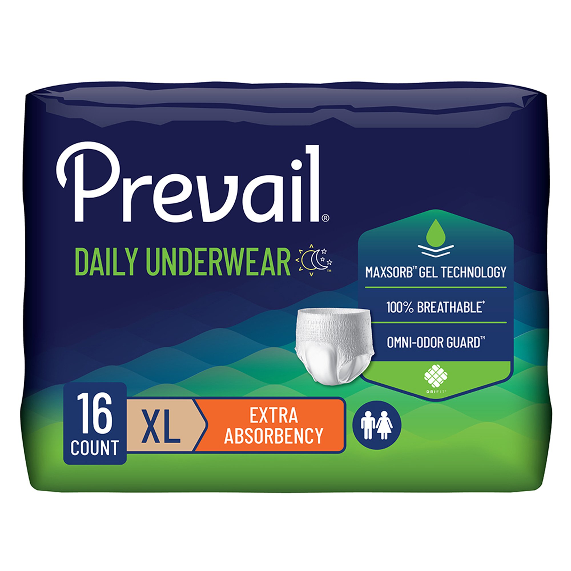 Prevail Daily Underwear Extra Absorbent Underwear, Extra Large MK 466609