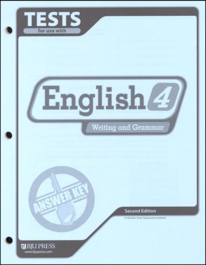 BJU Press English 4 Testpack Key, 2nd Edition