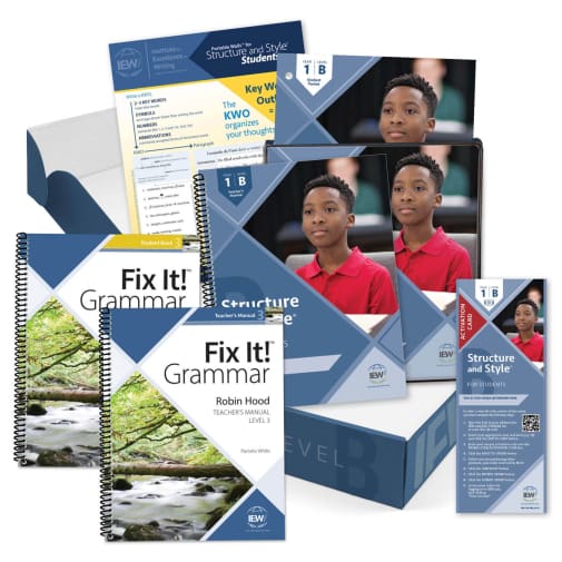 IEW Structure and Style for Students: Year 1 Level B Basic Plus Set (Forever Streaming)