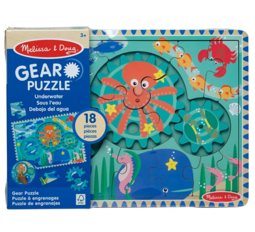 Melissa & Doug Underwater Wooden Gear Puzzle
