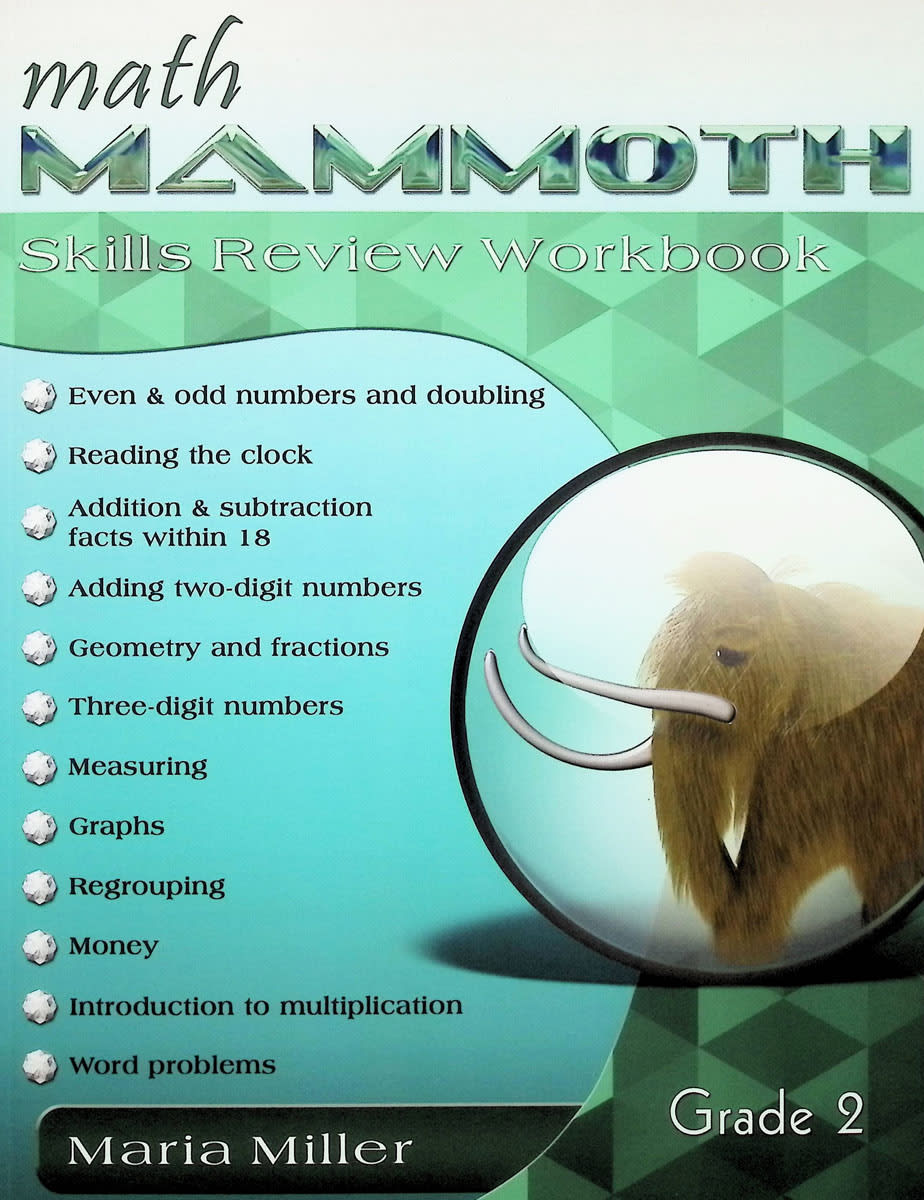 Math Mammoth Grade 2 Color Skills Review Workbook