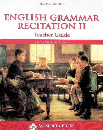 Memoria Press English Grammar Recitation Workbook 2 Teacher Guide (2nd Edition)