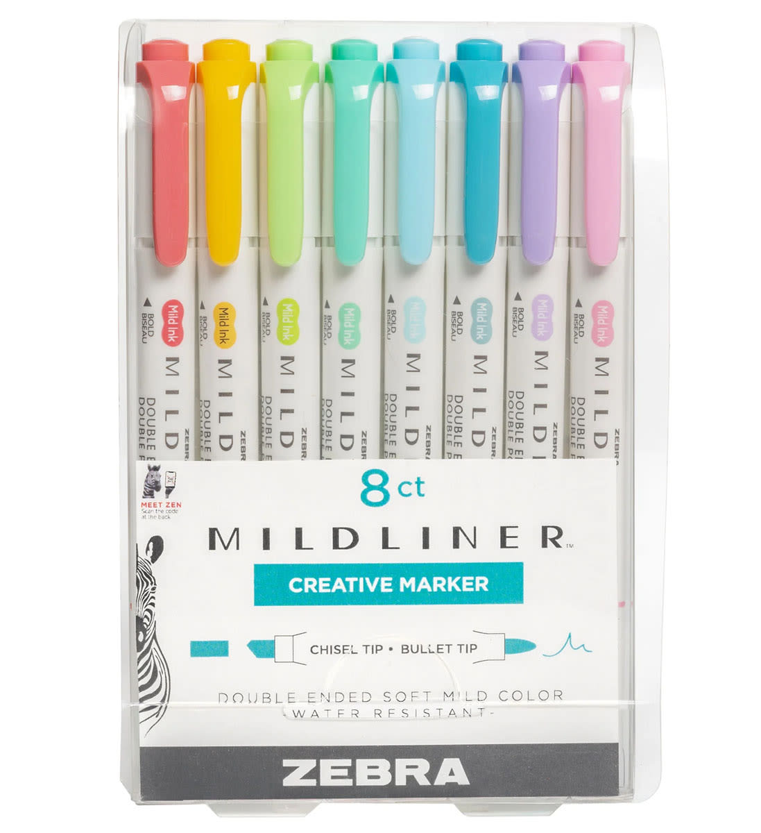 Zebra Pen Mildliner Double Ended Highlighter Set (8 assorted colors)