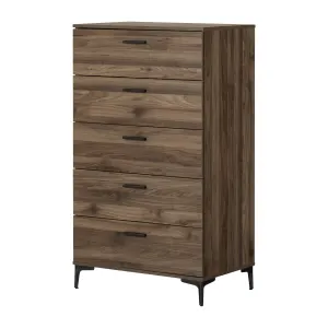 5-Drawer Chest with Metal Legs