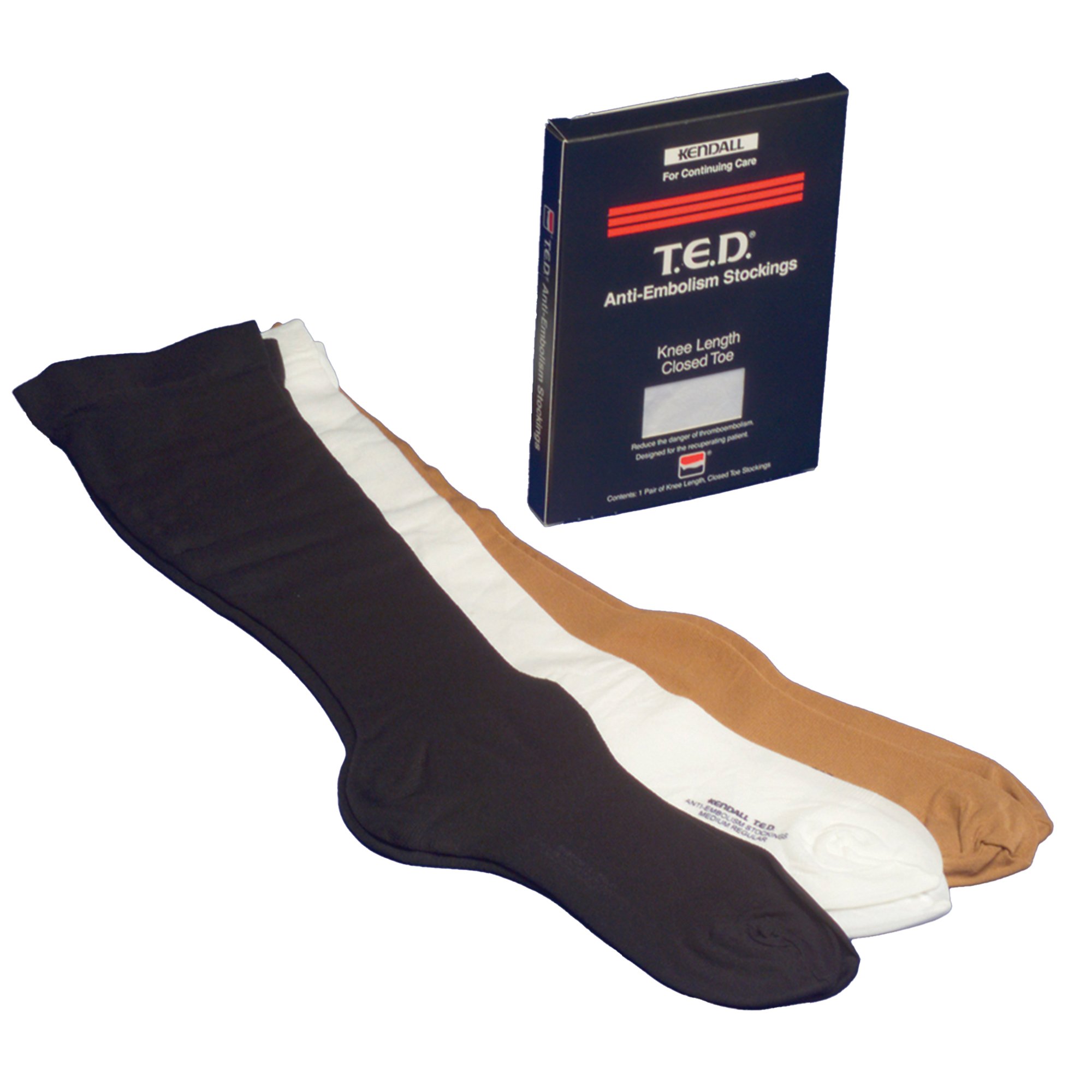 T.E.D. Knee High Anti-embolism Stockings, Large / Regular, White MK 291436