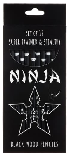 Ninja Blackwood Pencils (Set of 12)