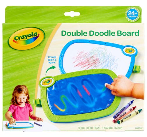 Crayola Double Doodle Board w/ 3 Washbl Cryns