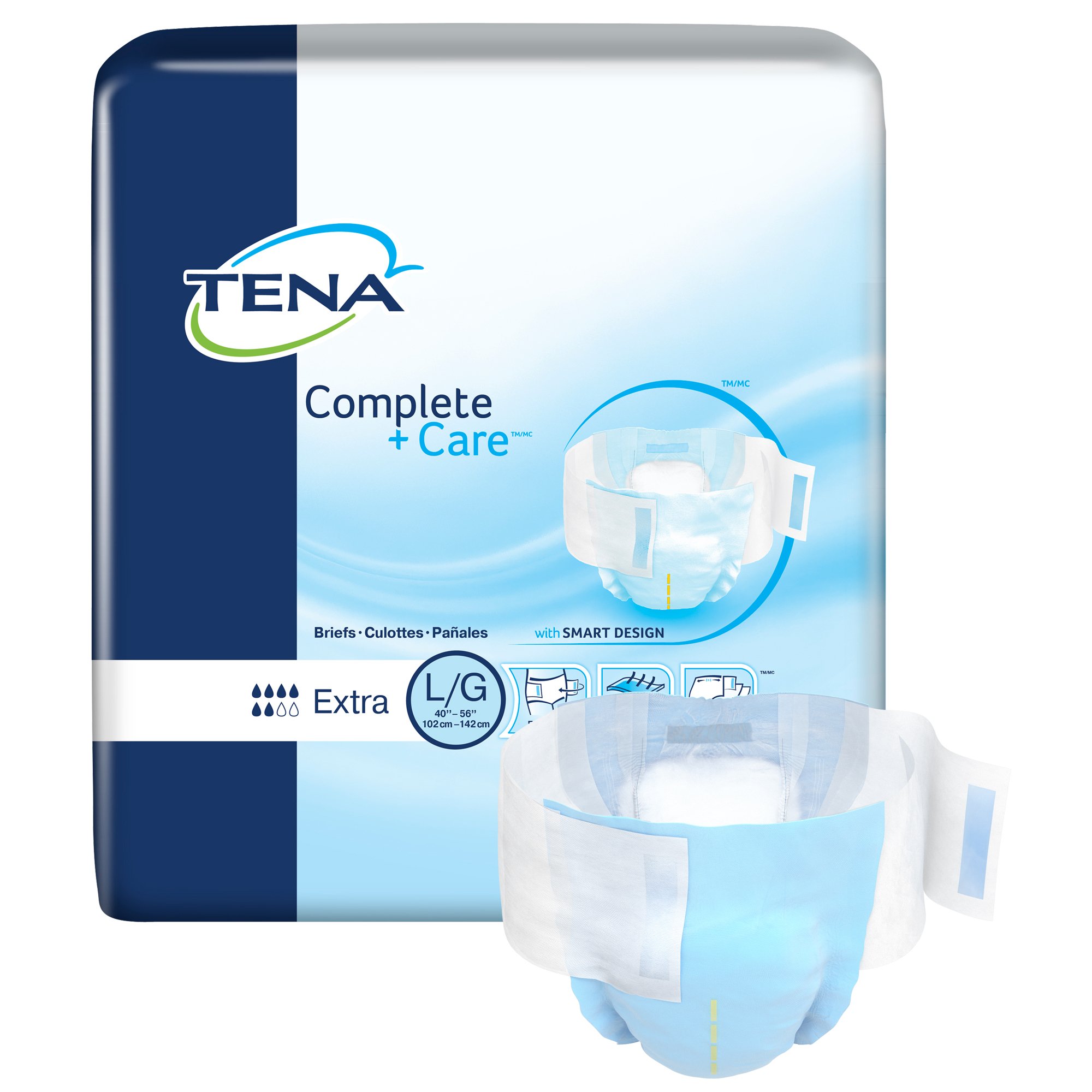 Tena Complete +Care Extra Incontinence Brief, Large MK 1111003