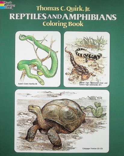 Reptiles and Amphibians Coloring Book