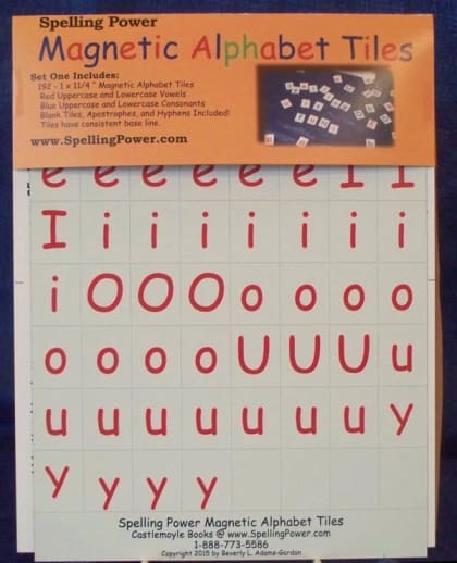 Spelling Power Magnetic Alphabet Tiles