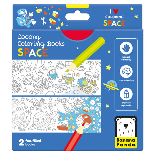 Looong Coloring Book: I Love Coloring Space