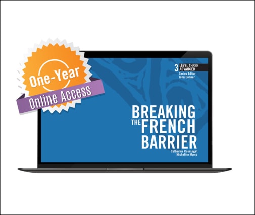 Breaking the French Barrier Level 3 (Advanced) Digital Audio & Enhancements Online Access Code - 1 Year Subscription