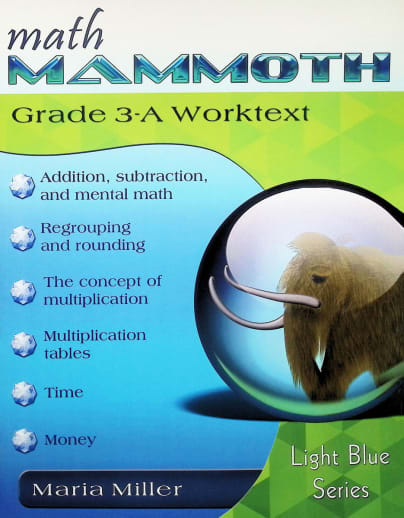 Math Mammoth Grade 3-A Worktext (2024 Edition, Full Color)
