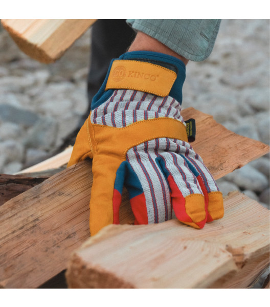 50th Anniversary KincoPro&trade; Lined Premium Grain Buffalo & Synthetic Hybrid with Pull-Strap, Striped, large