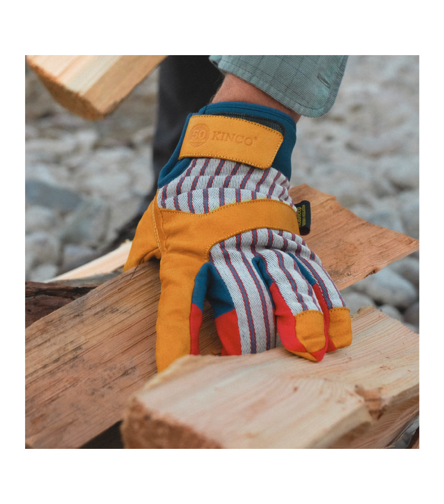 50th Anniversary KincoPro&trade; Lined Premium Grain Buffalo & Synthetic Hybrid with Pull-Strap, Striped, large image number 3