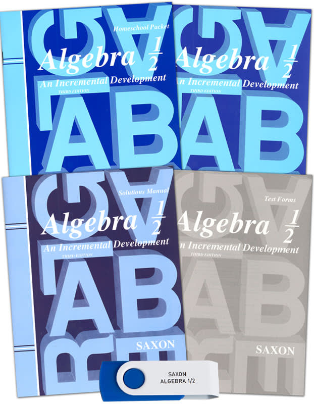 Saxon Algebra 1/2 with Solutions & Mastering Algebra