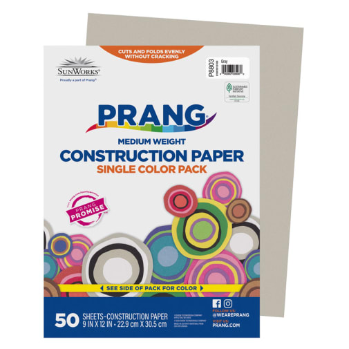 Prang Construction Paper Gray 9"x12"
