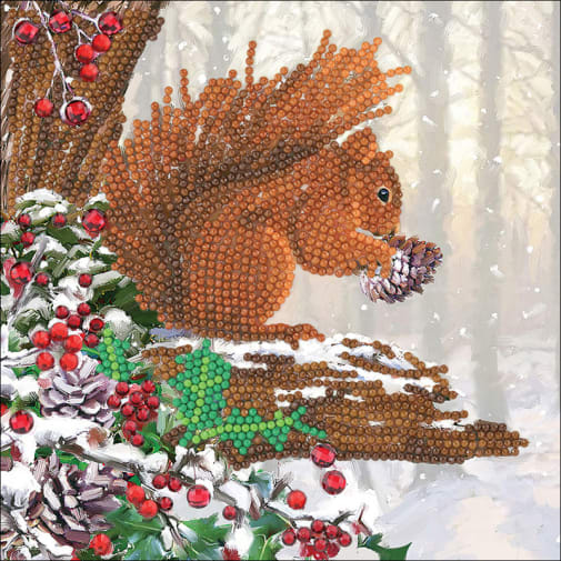 Crystal Art Card Kit - Squirrel