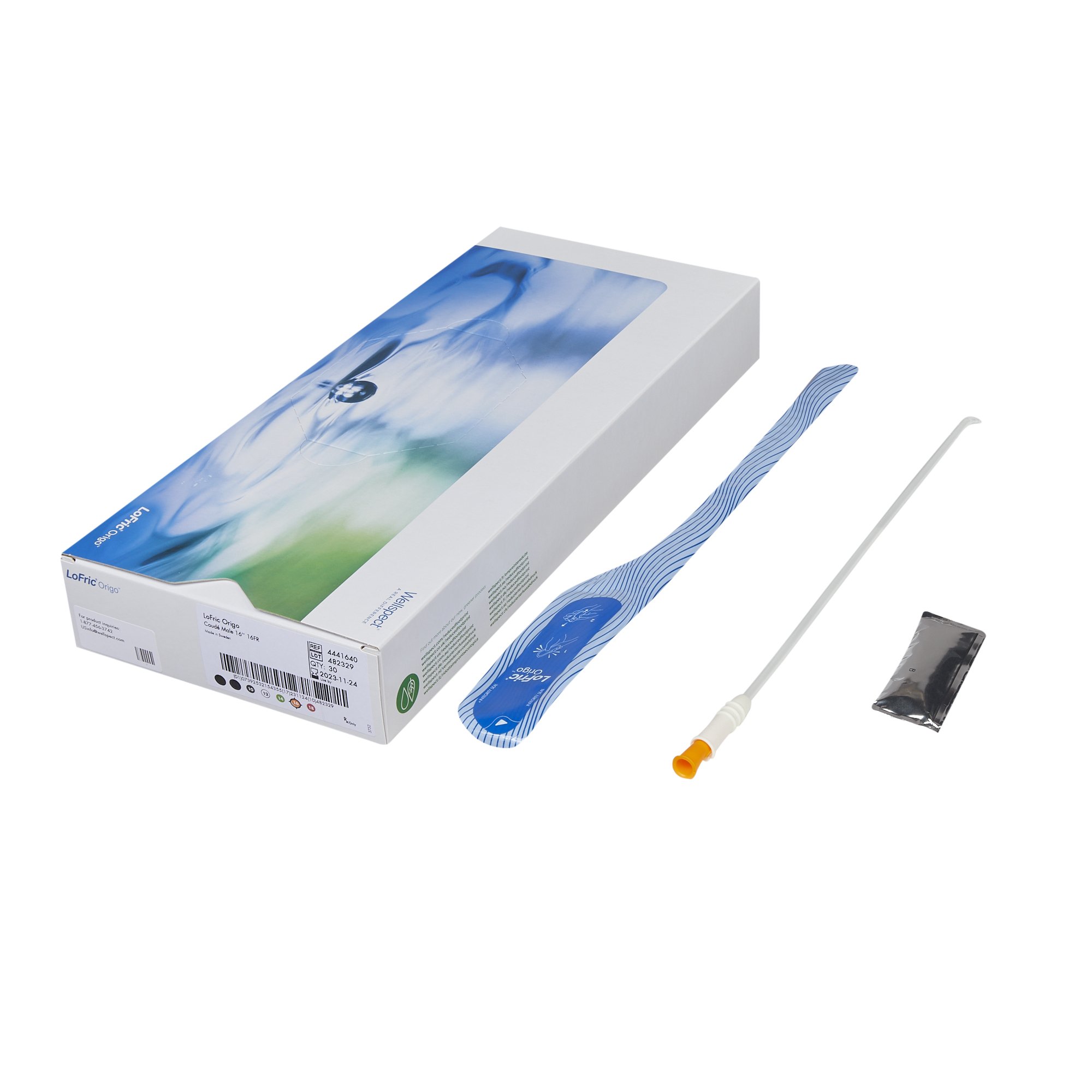 LoFric Urethral Catheter, 16 Fr., Male, Coude MK 928509