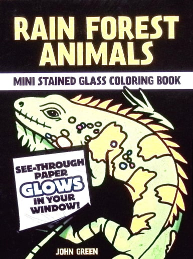 Rain Forest Animals Little Stained Glass Coloring Book