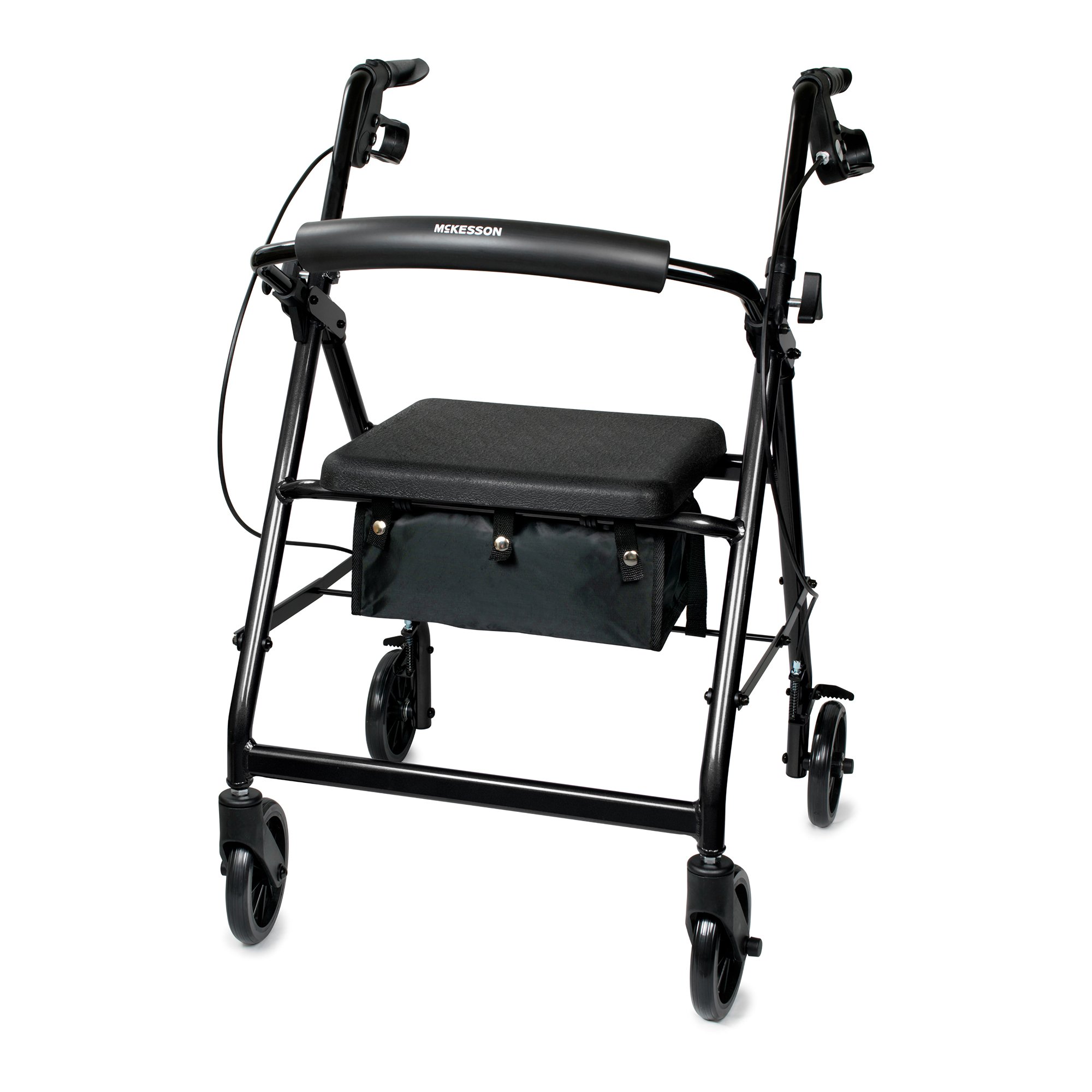 McKesson Folding Aluminum Four-Wheel Rollator, Black MK 1065266