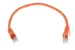 Cat6 Shielded Ethernet Patch Cable, Half-moon Boot, 1 ft, Orange