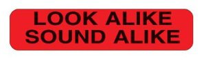 Indeed Pre-Printed Label, Look Alike Sound Alike, 1.63 x 0.4 Inch MK 810704