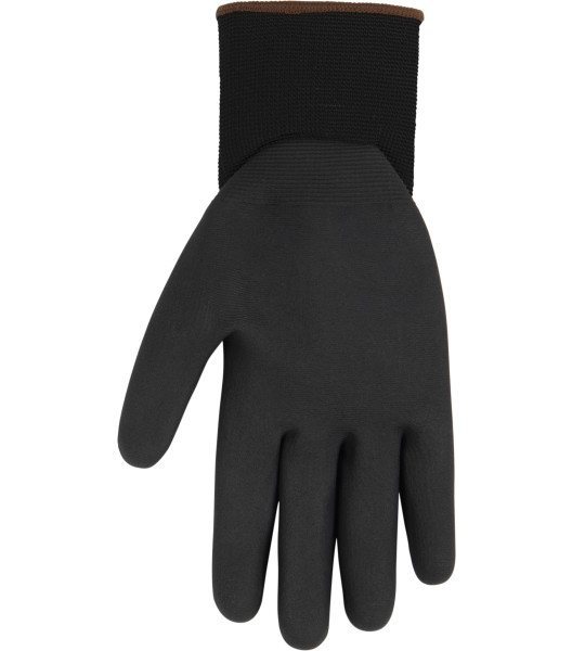 Black Nylon-Spandex Knit Shell & CoolCoat&trade; Micro-Foam Nitrile Palm, Black, large