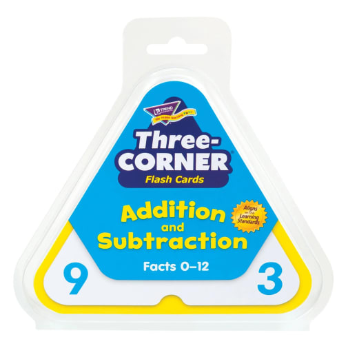 Three Corner Flash Cards: Addition & Subtract