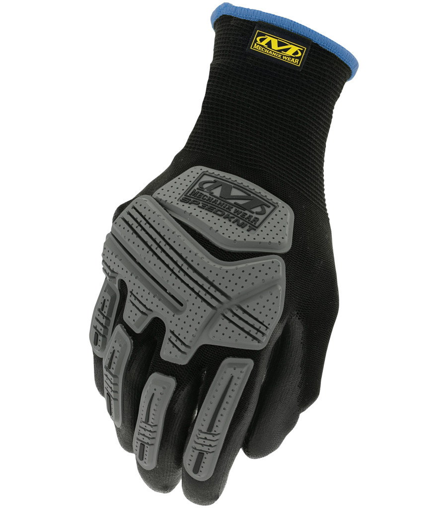 Mechanix Wear Men's SpeedKnit Impact Work Gloves — Black, Large/XL