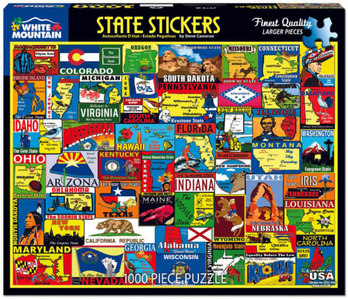 State Stickers Puzzle (1000 Piece)