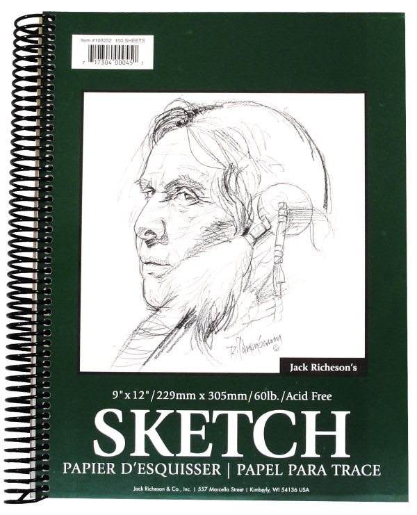 Sketchpad - 9" x 12" Spiral Bound  (100 Sheets)
