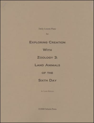 Daily Lesson Plans for Exploring Creation with Zoology 3