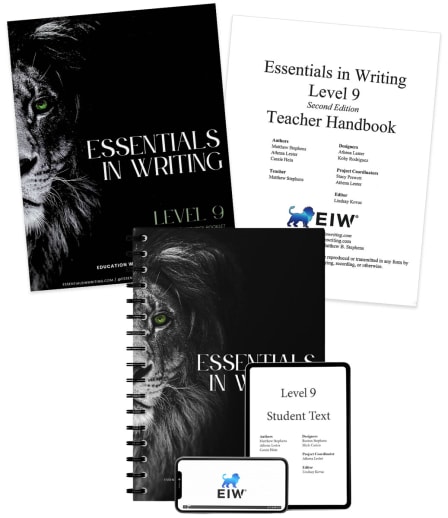 Essentials in Writing Level 9 Bundle with Assessment (Online Video Access, Textbook, Assessment and Teacher Handbook) 2nd Edition