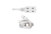6Ft 3-Outlet Power Extension Cord White 16AWG/2