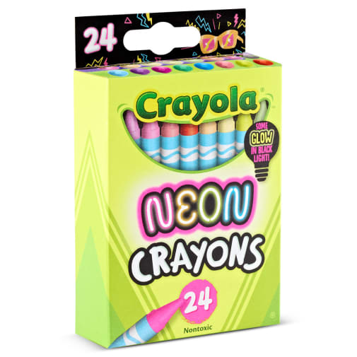 Crayola Neon Crayons 24 Count Box