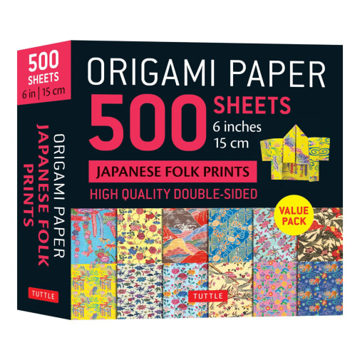 Origami Paper - 500 Sheets Japanese Folk Prints 6"