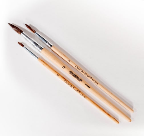 Watercolor Brush Set of 3 Round (various sizes)