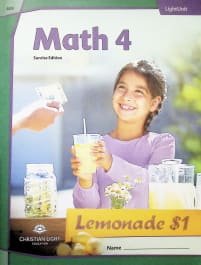 Carolina Light Math Science Christian Light Math LightUnit 408 Sunrise Edition