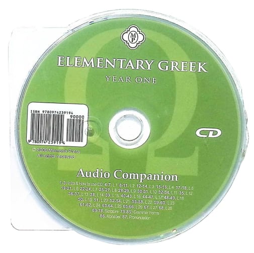 Memoria Press Elementary Greek Koine for Beginners Year 1 Audio CD