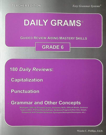 Daily Grams Grade 6 Teacher Edition