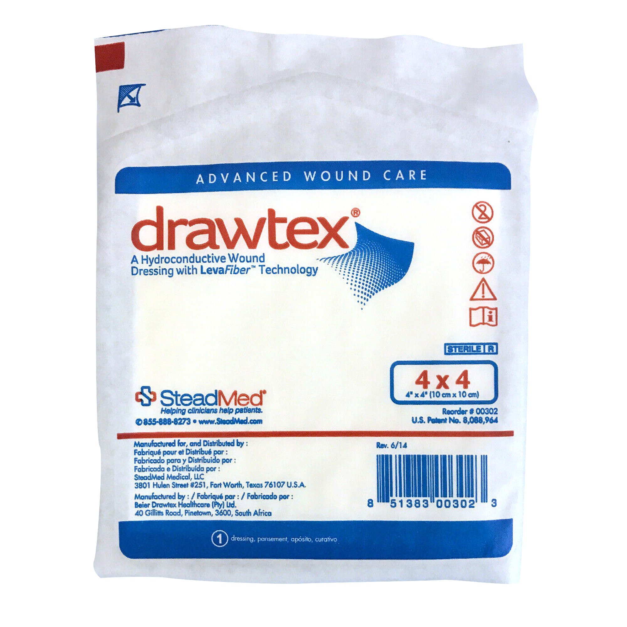 Drawtex nonadherent Dressing, 4 x 4 Inch MK 761646