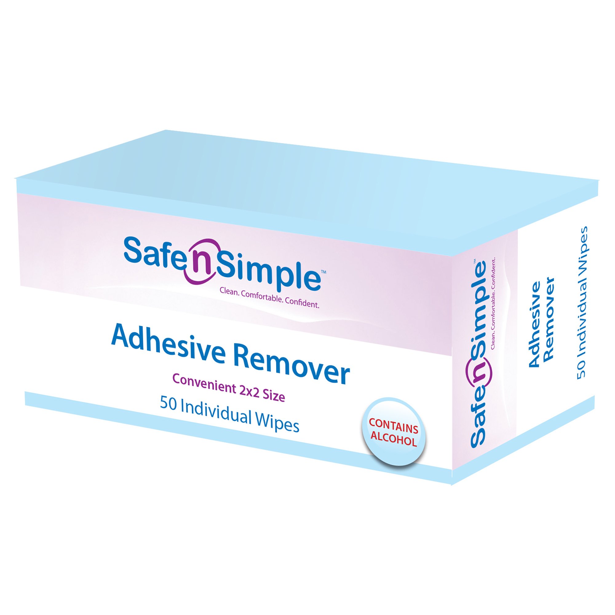 Safe N Simple Adhesive Remover, 2 x 2 Inch Wipe MK 895484