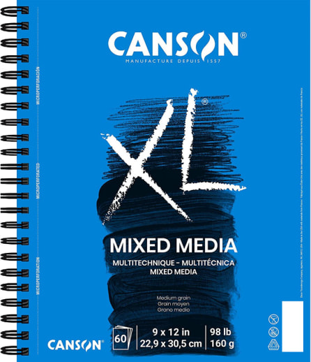 Canson XL Mix Media Pad 9" x 12" (60 Sheets)