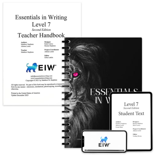 Essentials in Writing Level 7 Bundle (Textbook, Teacher Handbook and Online Video Access) 2nd Ed.